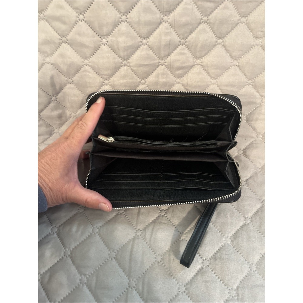 Women's Leather Wallet CXL black Handbag with Chain - Picture 5 of 8